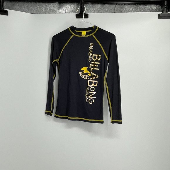 Billabong black yellow rash guard swim - Picture 2 of 12